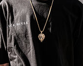 Pozlacený Řetízek na krk King Ice The 14K Gold Faceted Lion from Fox´s Empire