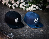 Kšiltovka New Era Linen Felt New York Mets 9FIFTY Navy Strapback