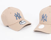 Dámská Kšiltovka New Era League Essential New York Yankees 9FORTY Camel/Slate Strapback