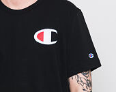 Triko Champion Crewneck T-Shirt Embroidered Mid Logo Black