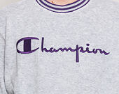 Mikina Champion Crewneck Sweatshirt Classic Logo Grey/Purple
