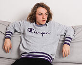 Mikina Champion Crewneck Sweatshirt Classic Logo Grey/Purple