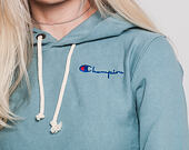 Dámská Mikina S Kapucí Champion Classic Mini Logo Embroidered Teal