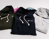 Dámská Mikina S Kapucí Champion Classic Mini Logo Chest Embroidered Grey