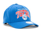 Kšiltovka Mitchell & Ness NBA Team Arch Pinch Panel 110 Philadelphia 76ers Blue Snapback