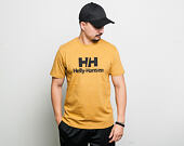 Triko Helly Hansen Logo T-Shirt Golden Glow Melange