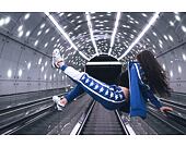 Tepláky Kappa Banda 10 Alen Blue Royal/White