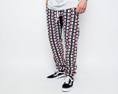 Tepláky Champion Elastic Cuff Pants All Over Logo Dark Navy