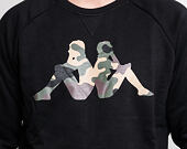 Mikina Kappa Authentic Oiano Crewneck Black/Millitary
