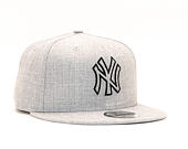 Kšiltovka New Era 9FIFTY New York Yankees Heather Essential Heather Grey/Black Snapback