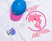 Triko Pink Dolphin Aqua Flame Tee White