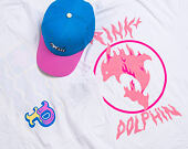 Triko Pink Dolphin Aqua Flame Tee White