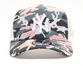 Kšiltovka New Era 9FORTY A-Frame Trucker New York Yankees Pink Camo