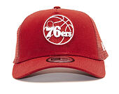 Kšiltovka New Era 9FORTY A-Frame Trucker Philadelphia 76ers Essential Red/White