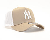 Kšiltovka New Era 9FORTY A-Frame Trucker New York Yankees League Essential Camel/White