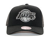 Kšiltovka Mitchell & Ness INTL453 Los Angeles Lakers Melange Logo Trucker Black Snapback