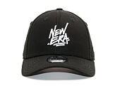 Dětská Kšiltovka New Era 9FORTY Script Youth Black / White Strapback