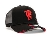 Kšiltovka New Era 9FORTY Trucker Distressed Manchester United FC Black Snapback