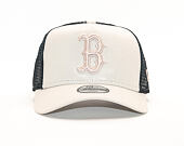 Dětská Kšiltovka New Era 9FORTY Trucker The League Essential Boston Red Sox Youth Stone / Navy Snapb