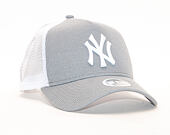 Dámská Kšiltovka New Era 9FORTY Trucker Ribbed Jersey New York Yankees Gray / Optic White Snapback