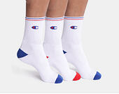 Ponožky Champion 3P CREW SOCKS PERFORMANCE White