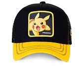 Kšiltovka Capslab Trucker - Pokémon - Pikachu - Black / Yellow