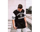 Triko New Era NFL Stripe Sleeve Oversized Tee Oakland Raiders Black