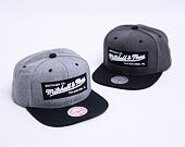 Kšiltovka Mitchell & Ness Box Logo Snapback Branded Charcoal Black