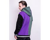 Mikina Karl Kani Varsity Block Hoodie - Dark Green/Purple 6093156