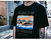 Triko Pink Dolphin Change Is On The Horizon Tee OH12011CHBL Black