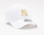 Kšiltovka New Era 9FORTY MLB Metallic Logo New York Yankees Strapback Optic White