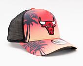 Kšiltovka New Era 9FORTY Trucker NBA Summer City Chicago Bulls Snapback Black