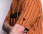 Triko New Era Oversized New York Pinstripe Tee Toffee / Black