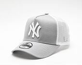 Dětská Kšiltovka New Era - MLB Clean 9FORTY Trucker - NY Yankees - Gray / White