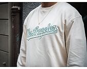 Mikina New Era MLB Heritage Script Crew Los Angeles Dodgers Off White / Green