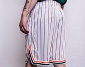 Kraťasy Karl Kani Small Signature Pinstripe Mesh Shorts white/green/orange