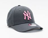 Dětská Kšiltovka New Era 9FORTY Kids MLB Neon Pack New York Yankees Strapback Graphite / Pink Glow