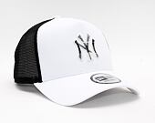 Kšiltovka New Era 9FORTY MLB Check Infill Trucker New York Yankees Strapback Stone
