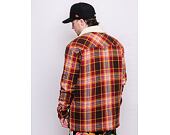 Košilobunda Karl Kani Chest Signature Flannel Shirt Jacket Dark Red