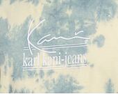 Triko Karl Kani Signature Kkj Tie Dye Tee Light Yellow/ Petrol Blue