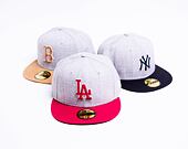 Kšiltovka New Era 59FIFTY MLB Heather Contrast 5 Los Angeles Dodgers Fitted Heather Gray