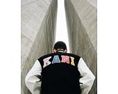 Bunda Karl Kani Og Fake Leather Block College Jacket Black/White