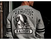Mikina Mitchell & Ness All Over Print Fleece Crew Oakland Raiders Grey Heather