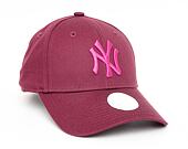 Dámská kšiltovka New Era 9FORTY Womens League Essential New York Yankees Maroon