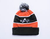 Kulich Alpha Industries Block Bobble Beanie Darkgreen/Orange
