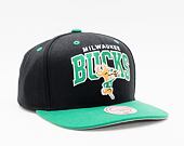 Kšiltovka Mitchell & Ness Team Arch 2 Tone Snapback Milwaukee Bucks Black / Green