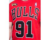 Triko Mitchell & Ness Chicago Bulls Dennis Rodman Name & Number Tee Red