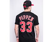 Triko Mitchell & Ness Chicago Bulls Scottie Pippen Name & Number Tee Black