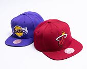 Kšiltovka Mitchell & Ness Team Ground 2.0 Snapback Miami Heat Maroon