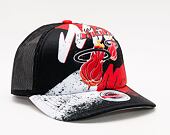 Kšiltovka Mitchell & Ness Hyper Trucker Snapback HWC Miami Heat Black